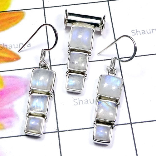 Rainbow D - NDS960-New Design Lapis, Amethyst, Black Onyx Gemstone Earring P