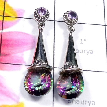 Mystic Quartz I - SSE976-Cut with Cab Gemstone 925 Silver Manufacturer Designer St