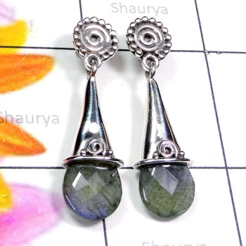 Labradorite Cut B - SSE975-Semiprecious Gemstone with 925 Sterling Silver Beautiful