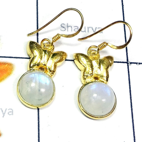 Rainbow B - SGE961-Mix Cut n Cab Gemstone 925 Silver Matte Finish Gold Plate