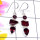 Garnet B - SDE852-925 Exclusive Silver Mix Semiprecious Gemstone Earring