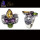 Multi Cut Gemstone B - FBJ981-Genuine Cut Gemstone Made in 925 Silver Oxidised Filigree
