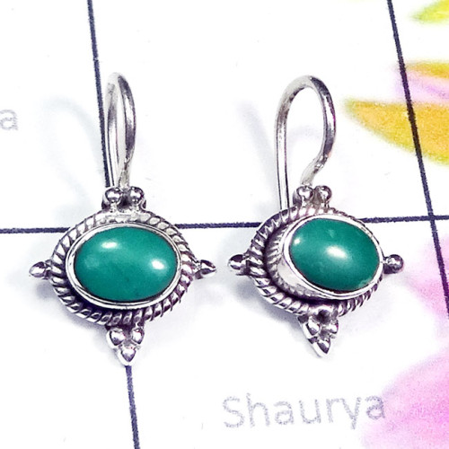 Tibet Turquoise C - SDE851-Lightweight Multi Semiprecious Gemstone 925 Silver Design