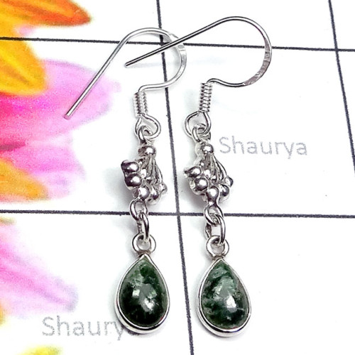 Seraphinite C - BZE947-925 Sterling Silver Seraphinite Cab New Design Trendy Bej