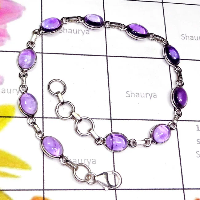 Amethyst A - SBB925-Semiprecious Cab Amethyst 925 Plain Silver Lightweight Be Amethyst A - SBB925-Semiprecious Cab Amethyst 925 Plain Silver Lightweight Be