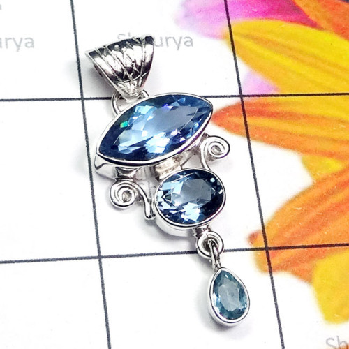 Alexandrite n Blue Topaz C - SD778-Alexandrite, Labradorite, Lapis, Tibet Turquoise, Malachit