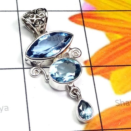 Alexandrite n Blue Topaz D - SD778-Alexandrite, Labradorite, Lapis, Tibet Turquoise, Malachit