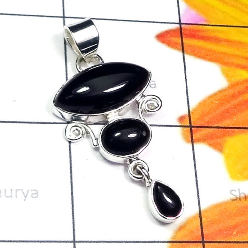Black Onyx H - SD778-Alexandrite, Labradorite, Lapis, Tibet Turquoise, Malachit