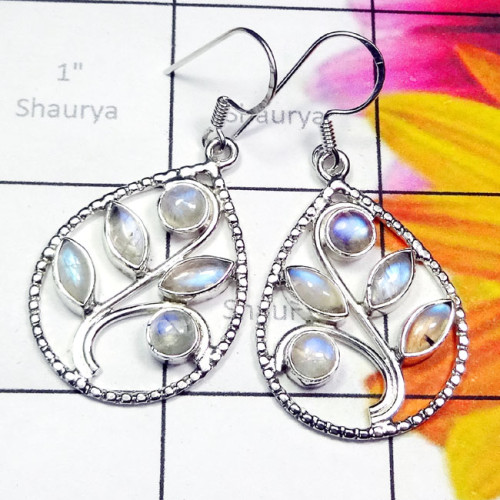Rainbow B - SDE844-Exclusive 925 Silver with Genuine Gemstone Handmade Desig