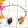 Citrine n Amethyst Rough A - RGP983-Multi Rough Gemstone Made in 925 Silver Gold Plated Matt 