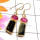 Tourmaline Rough B - RGE979-Rough Gemstone 925 Silver Gold Plated Handmade Earring