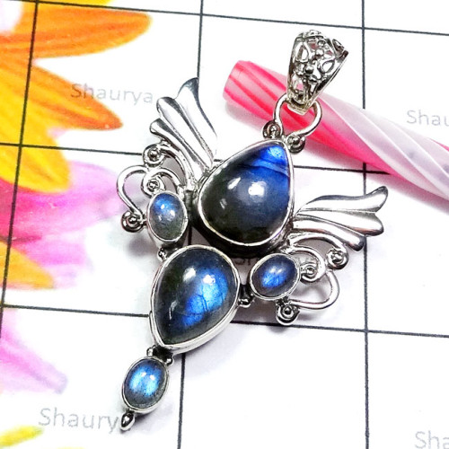 Labradorite G - SD775-Exclusive 925 Silver Semiprecious Gemstone Handmade Wholes