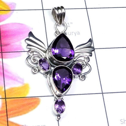 Amethyst O - SD774-Lapis, Rhyolite, Dendritic Agate, n Other Gemstone 925 Sil Amethyst O - SD774-Lapis, Rhyolite, Dendritic Agate, n Other Gemstone 925 Sil