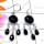 Black Onyx D - BZE939-Malachite, Crystal, Peridot, Labradorite, 925 Plain Silve