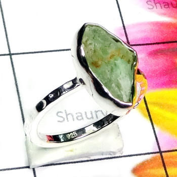 Fluorite Rough G - PSR922-925 Exclusive Silver with Multi Rough Gemstone Elegant Ri Fluorite Rough G - PSR922-925 Exclusive Silver with Multi Rough Gemstone Elegant Ri
