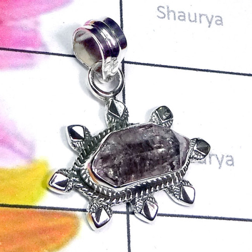 Herkimer Diamond E - SD762-Genuine Cut n Cab Gemstone 925 Silver Manufacturer Designe