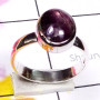 Star Ruby D - DSR998-925 Plain Silver Star Ruby Trendy Ring