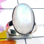 Rainbow C - PSR920-Cab Rainbow Moonstone Made in 925 Silver Elegant Ring