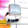 Rainbow O - PSR920-Cab Rainbow Moonstone Made in 925 Silver Elegant Ring