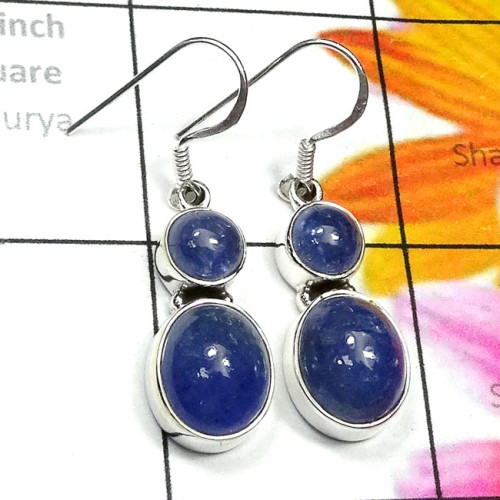 Tanzanite A - SPE973-Beautiful Tanzanite Made in 925 Silver Plain Earring Tanzanite A - SPE973-Beautiful Tanzanite Made in 925 Silver Plain Earring