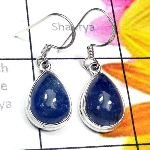 Tanzenite B - SPE973-Beautiful Tanzanite Made in 925 Silver Plain Earring Tanzenite B - SPE973-Beautiful Tanzanite Made in 925 Silver Plain Earring