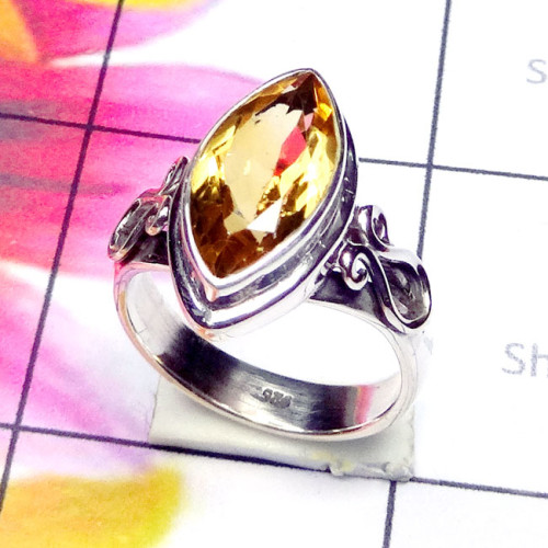 Citrine O - SDR849-925 Silver Manufacturer Handmade Genuine Gemstone Designe
