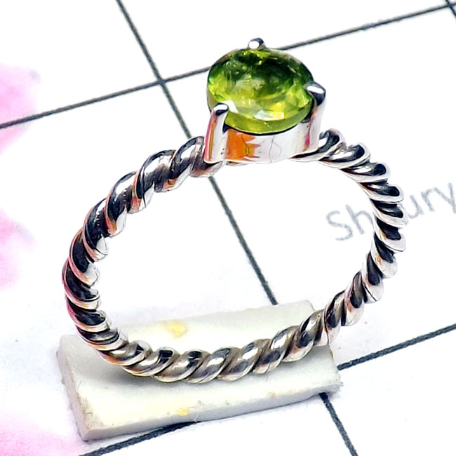 Peridot D - SDR835-Semiprecious Cut n Cab Gemstone 925 Silver Handmade Light Peridot D - SDR835-Semiprecious Cut n Cab Gemstone 925 Silver Handmade Light