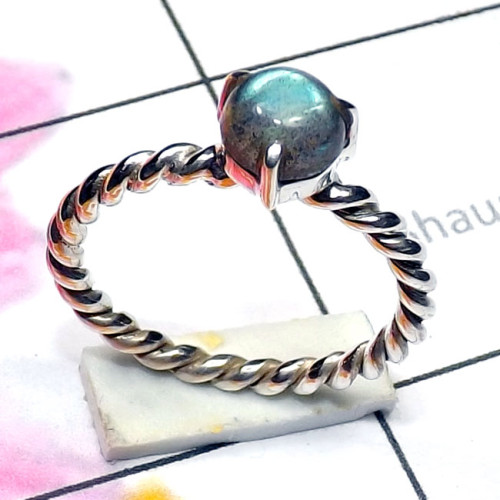 Labradorite G - SDR835-Semiprecious Cut n Cab Gemstone 925 Silver Handmade Light