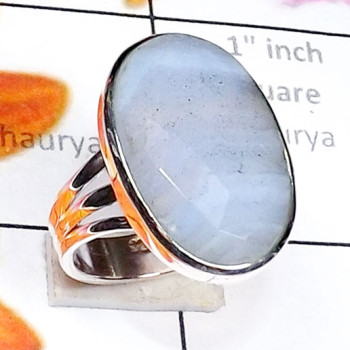 Blue lace Agate G - BLC996-Exclusive 925 Silver Blue Lace Agate Cab Fancy Shape Stun