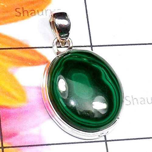 Malachite G - ISP867-Cab Malachite 925 Silver Manufacturer Handmade Trendy Pen Malachite G - ISP867-Cab Malachite 925 Silver Manufacturer Handmade Trendy Pen