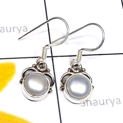 Pearl C - SDE827-Genuine Cab Gemstone 925 Silver Manufacturer Trendy Whole