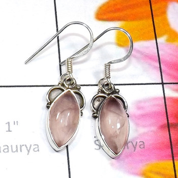 Rose Quartz H - SDE827-Genuine Cab Gemstone 925 Silver Manufacturer Trendy Whole Rose Quartz H - SDE827-Genuine Cab Gemstone 925 Silver Manufacturer Trendy Whole