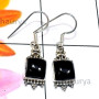 Black onyx E - SDE826-Exclusive 925 Silver Cab Gemstone Handmade Designer Earri