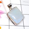 Rainbow Moonstone D - RNB993-Fancy Shape Cab Rainbow Moonstone 925 Sterling Silver Pla