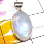 Rainbow Moonstone B - RNB992-925 Plain Silver Rainbow Moonstone Cab Stunning Pendant