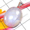 Rainbow Moonstone F - RNB992-925 Plain Silver Rainbow Moonstone Cab Stunning Pendant