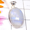Rainbow Moonstone G - RNB992-925 Plain Silver Rainbow Moonstone Cab Stunning Pendant