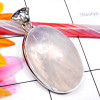 Rainbow moonstone I - RNB992-925 Plain Silver Rainbow Moonstone Cab Stunning Pendant