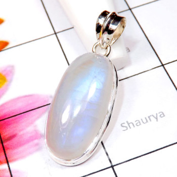 Rainbow Moonstone C - RNB991-Cab Rainbow Moonstone 925 Silver Manufacturer Wholesale P