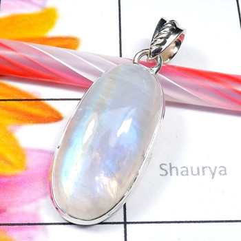 Rainbow Moonstone O - RNB991-Cab Rainbow Moonstone 925 Silver Manufacturer Wholesale P
