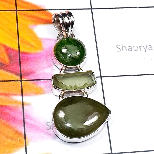 Maw sit sit C - ISP857-Semiprecious Cut n Cab Gemstone 925 Silver Handmade Stunn
