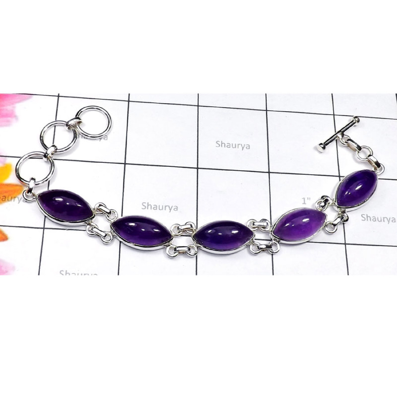 Amethyst Cab D - CAD989-Exclusive 925 Silver with Cab Amethyst Fantastic Handmade Amethyst Cab D - CAD989-Exclusive 925 Silver with Cab Amethyst Fantastic Handmade