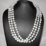 White pearl B - BDN996-Handmade beads Necklaces with 925 sterling silver