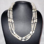 White pearl F - BDN996-Handmade beads Necklaces with 925 sterling silver