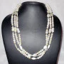 White pearl F - BDN996-Handmade beads Necklaces with 925 sterling silver