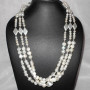 White peal G - BDN996-Handmade beads Necklaces with 925 sterling silver