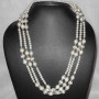 White pearl J - BDN996-Handmade beads Necklaces with 925 sterling silver