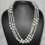 White pearl J - BDN996-Handmade beads Necklaces with 925 sterling silver