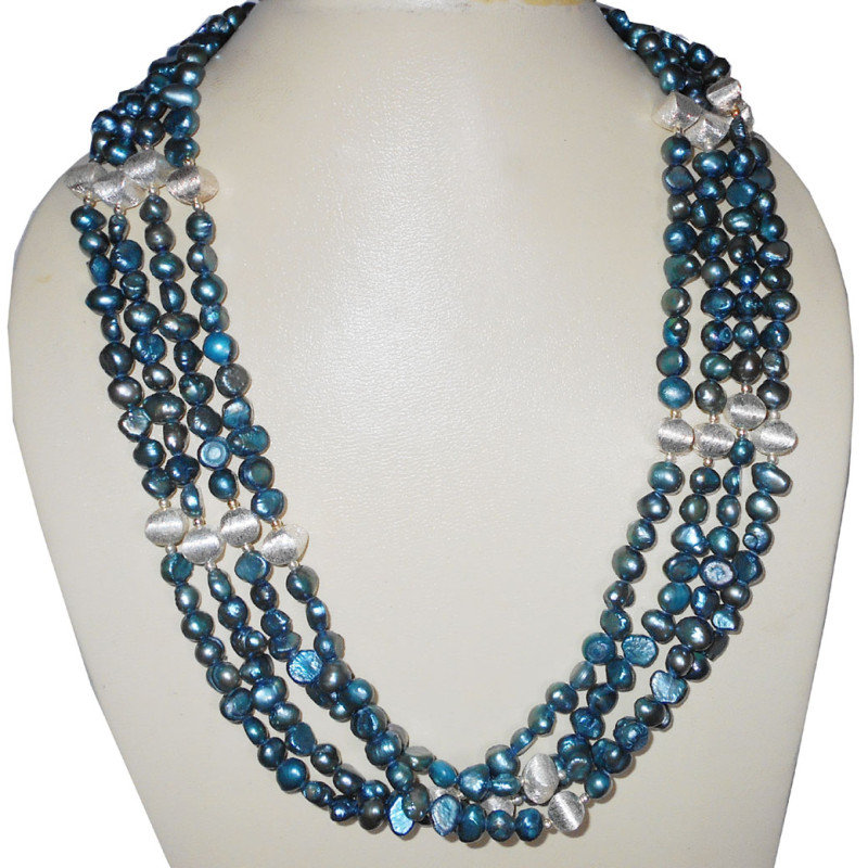 Color pearl E - BDN995-Wholesale silver beads handmade Necklaces Color pearl E - BDN995-Wholesale silver beads handmade Necklaces