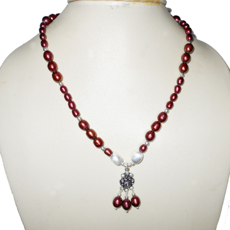 Color pearl A - BDN994-925 Sterling silver & matti finish beads wholesale Color pearl A - BDN994-925 Sterling silver & matti finish beads wholesale